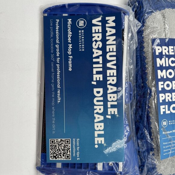 9" Mini Buff Pro Microfiber Mop Pads, 3-Pack Reusable Pads + Replacement Head - Picture 2 of 7